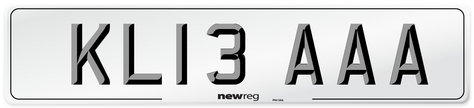 KL13 AAA Number Plate from New Reg